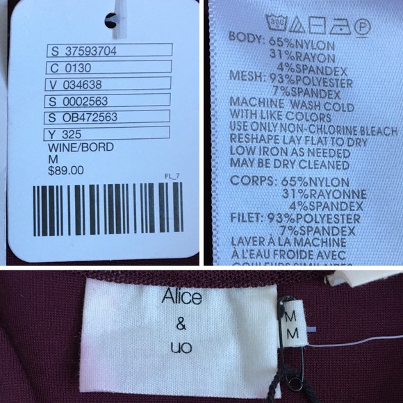 ALice & UO Urban Outfitters Eden Mini Dress Wine/ Burgundy Medium - Picture 10 of 17